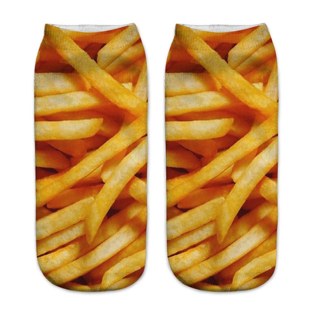 

12 Pairs Food And Fruit Print 3D Kawaii Socks(A039)