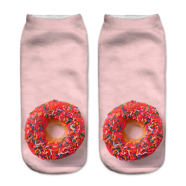 

12 Pairs Food And Fruit Print 3D Kawaii Socks(A034)