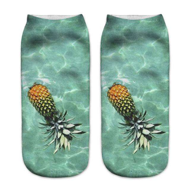 

12 Pairs Food And Fruit Print 3D Kawaii Socks(A041)