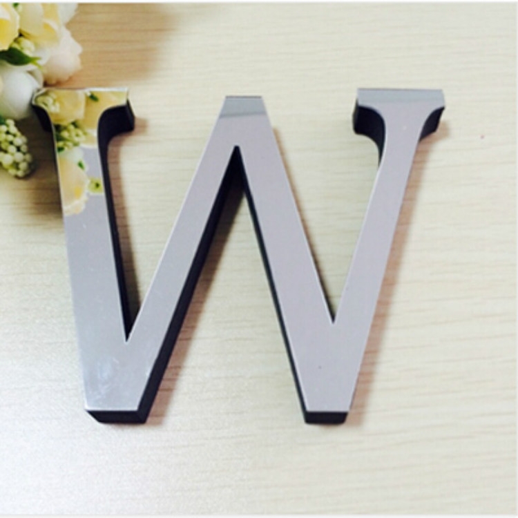 

2 PCS Home Decoration Creative Personality English Letters Acrylic Mirror 3D DIY Wall Stickers(W)