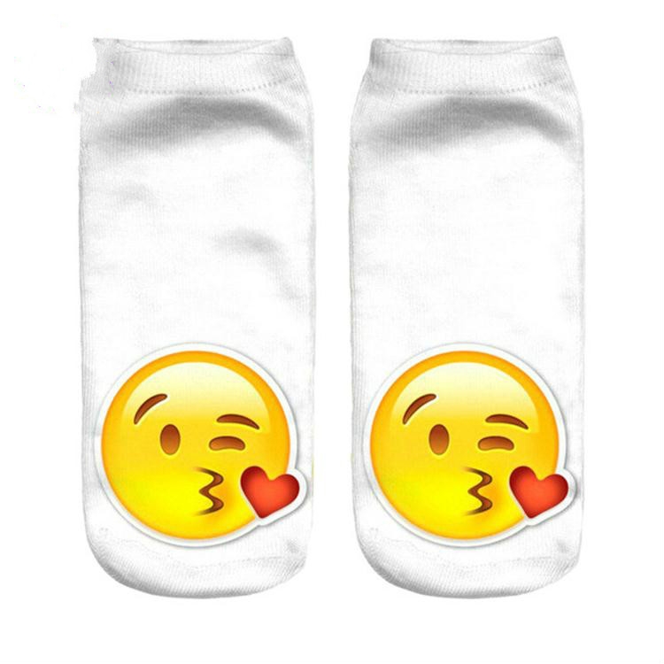 

10 Pairs Unisex 3D Emoji Printing Expression Women Socks Funny Low Ankle Short Socks(sxa30839)