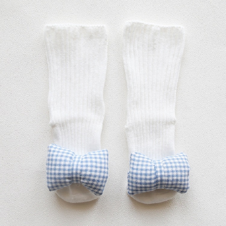 

Cartoon Doll Head Baby Floor Socks Dispensing Non-slip Toddler High Knee Socks, Size:XS(Blue)