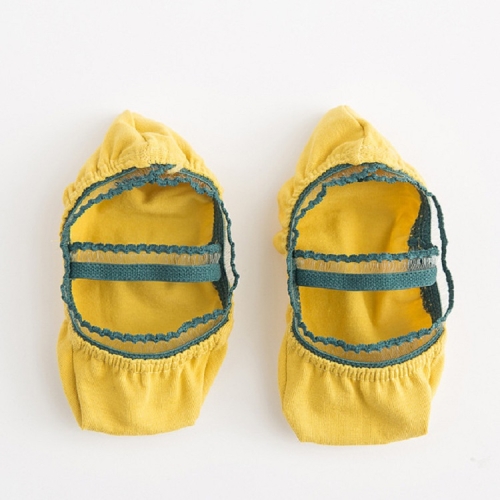 

Children Lace Strap Sailboat Socks Thin Short Tube Invisible Socks, Size:M(Yellow)