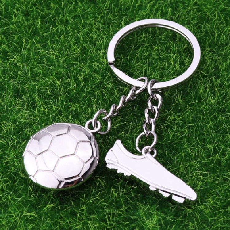 

2 PCS Creative Football Gift Pendant Metal Football Shoe Keychain, Style:Football Shoes 306