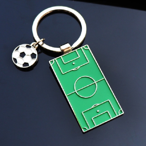 

2 PCS Creative Football Gift Pendant Metal Football Shoe Keychain, Style:Football Stadiums