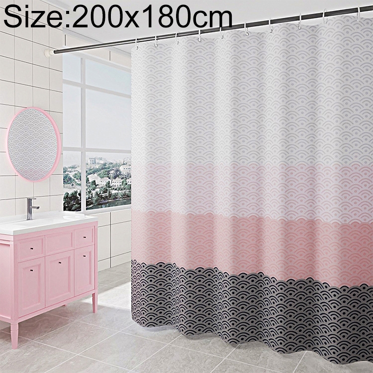 Sunsky Geometric Shower Curtain Waterproof Bath Bathroom Curtain