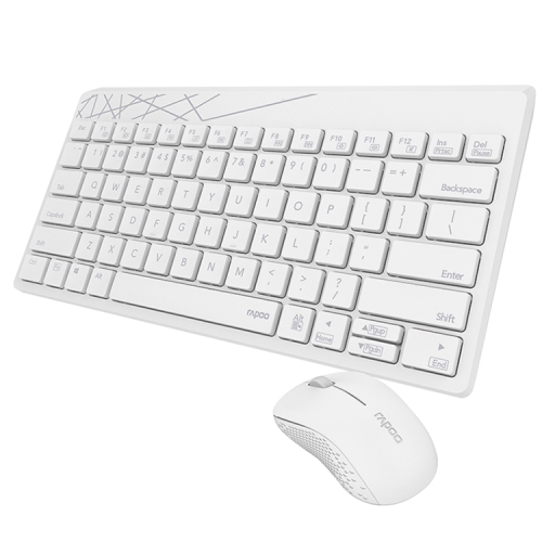 

Rapoo X221S 2.4G Wireless Optics Keyboard and Mouse Set(White)