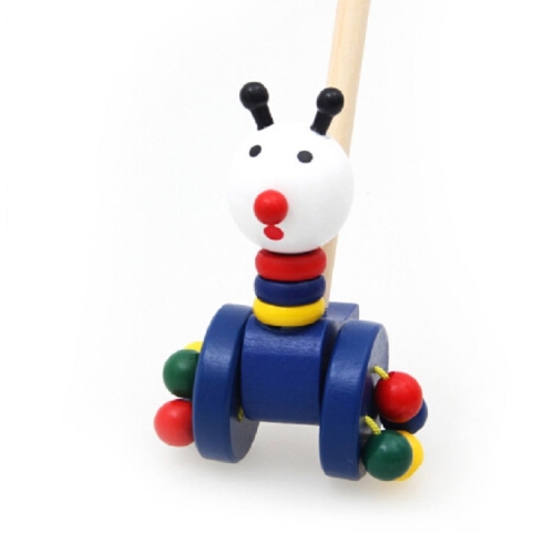 

Wooden Wonders Push-n-Pull Kid Learn Walking Waddling Duckling Push Along Toy For Babies Toddlers(Snowman)