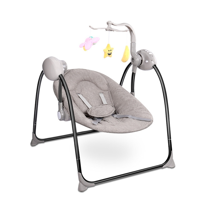 

Smart Baby Electric Cradle With Remote Control Cradle Foldable Baby Swing(Grey)