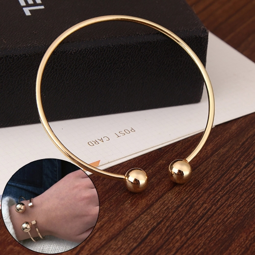 

Copper Great Ball Alloy Opening Bangle For Woman(gold)