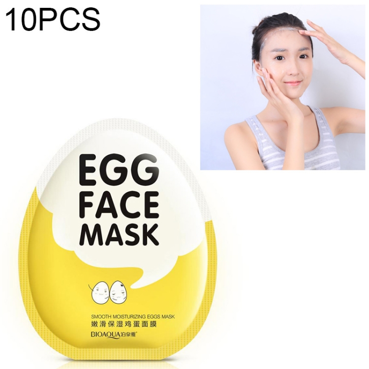 

10 PCS Egg Facial Mask Smooth Moisturizing Face Mask Oil Control Shrink Pores Whitening Brighten Mask Skin Care