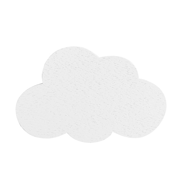 

Nordic Style Cartoon Cloud Kids Room Wooden Sticker Home Decor(White)