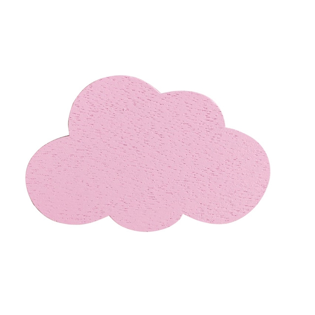 

Nordic Style Cartoon Cloud Kids Room Wooden Sticker Home Decor(Pink)