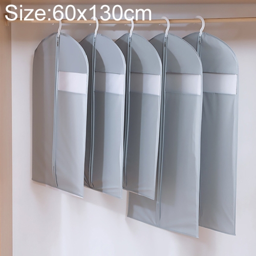 

Thicken Solid PEVA Clothing Dust Cover Suit Coat Waterproof Protector Storage Bag with Zipper, Specification:60x90cm(Light Gray)