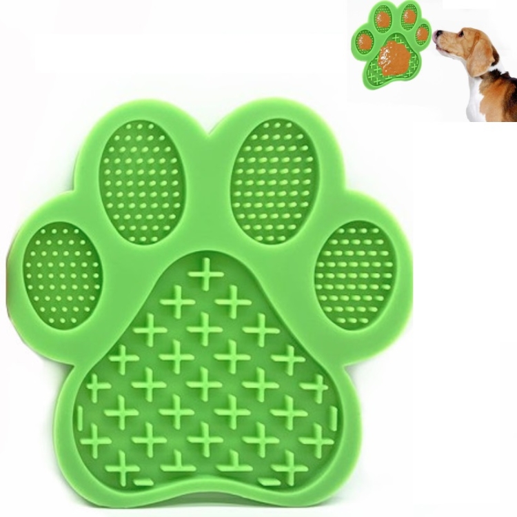 

2 PCS Silicone Pet Licking Pad Slow Food Pad Dog Nursing Training(Green)