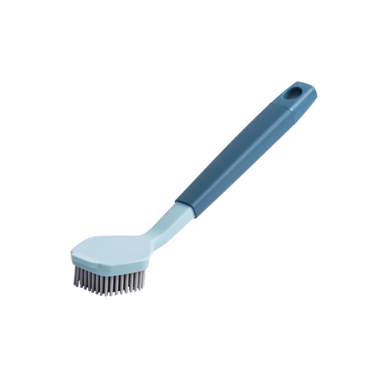 

Two-color Bangs Head Wash Pot Brush Kitchen Long Handle Cleaning Brush(Blue)