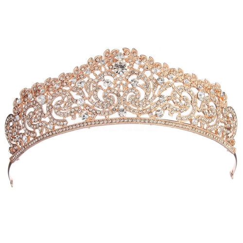 

Women Bridal Wedding Jewelry Tiaras Crown Gold Crystal Rhinestones Accessories Headband Tiaras Crowns