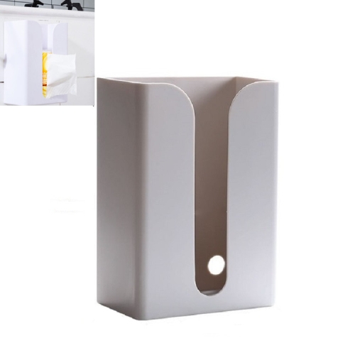 

2 PCS Hole-free Wall-mounted Tissue Box Without Trace Paste Paper Drawer Rack Bathroom Plastic Drawer Box(Grey)