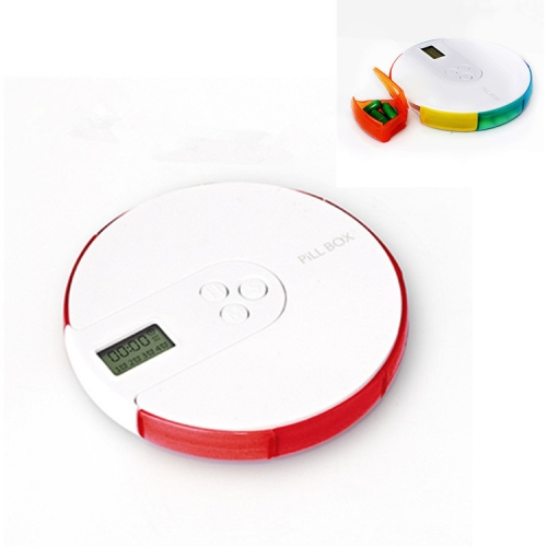 

One Week Portable Timing Smart Pill Boxes Elder Reminding Electronic Medicine Box(Red)