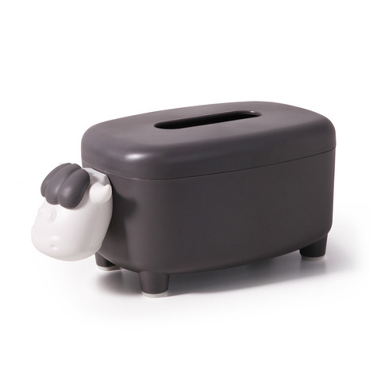 

Cute Sheep Tissue Box Household Tea-Table Multi-function Drawer Tissue Paper Box(Gray)