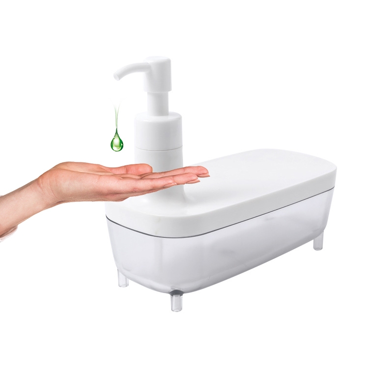 

Translucent Push-type Soap Dispenser Soap Bath Liquid Two-in-one Bubble Bottle(White)