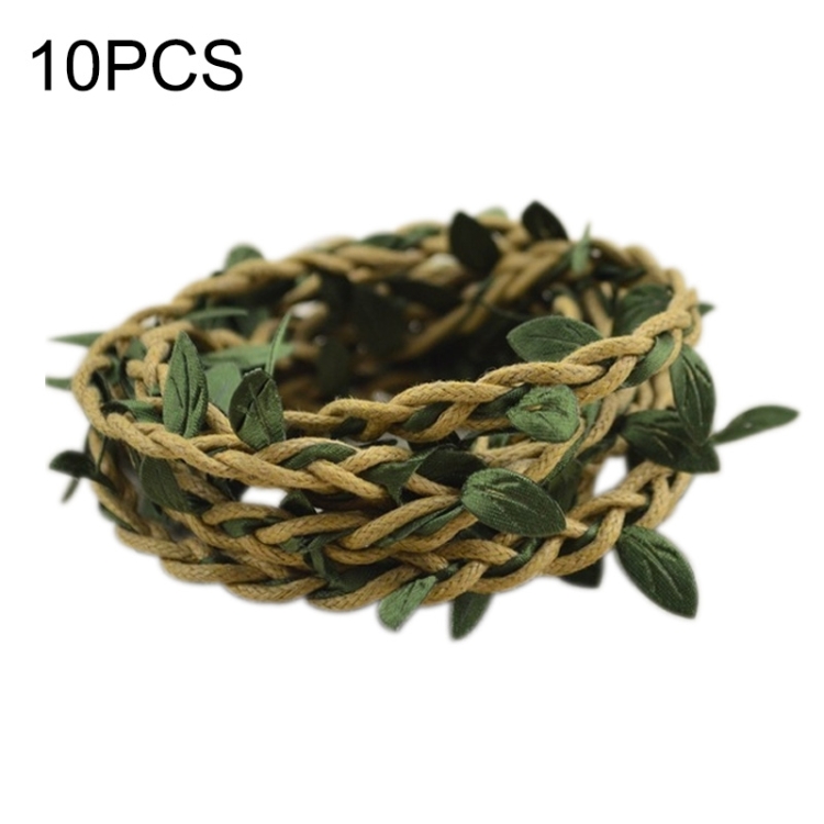 

100cm Artificial Garland Rattan Woven Fresh Decorative Rope DIY Home Wedding Decoration(Light Brown)