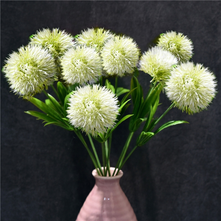 

10 PCS Artificial Flowers Dandelion Plastic Flower Wedding Home Valentine Decoration(White)
