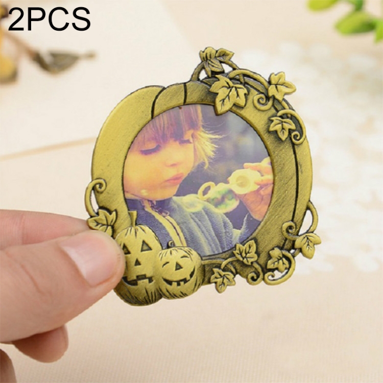 

2 PCS Creative Metal Vintage Photo Frame(Pumpkin)