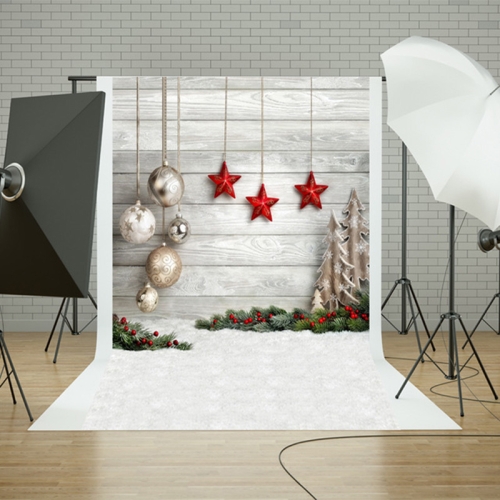 

1.5m x 2.1m Snow Ground Wooden Wall Party Festival Setting Photography Background Cloth