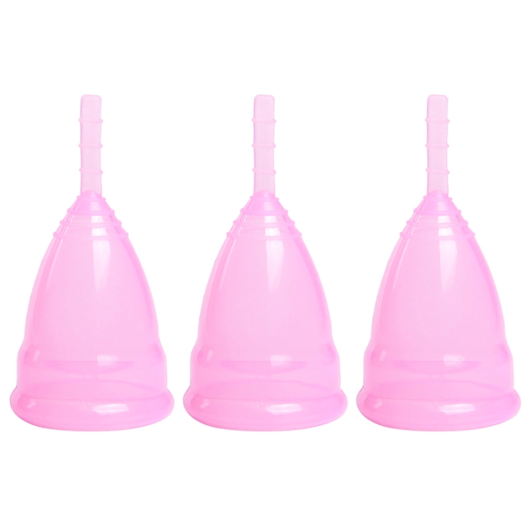 

3 PCS Reusable Soft Cup Silicone Menstrual Cup(Pink)