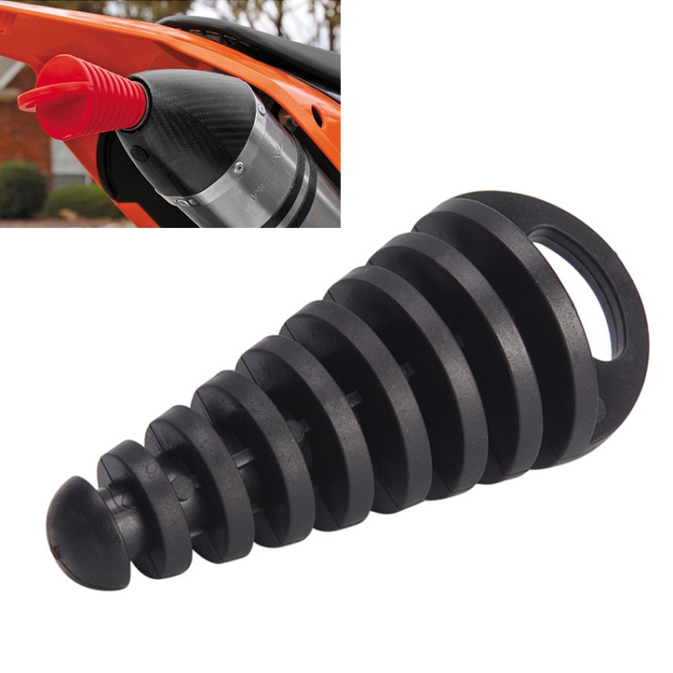 

Motorcycle Exhaust Pipe Motocross Tailpipe PVC Air-bleeder Plug Exhaust Silencer Muffler Wash Plug Pipe Protector(Black)