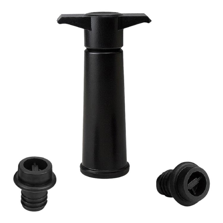 

Red Wine Vacuum Pump Freshener Silicone Wine Stopper Set, Specification:Black Pump 2 Stoppers (Box)
