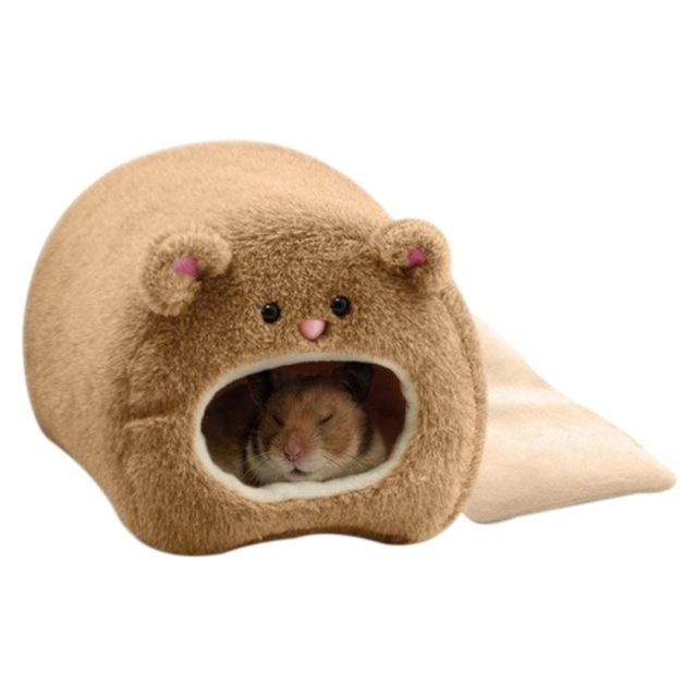 

Cute Small Animal Cages Pet Rabbit Hamster House Bed Rat Qquirrel Guinea Winter Warm Hanging Cage Hamster Nest(Dark Grey)
