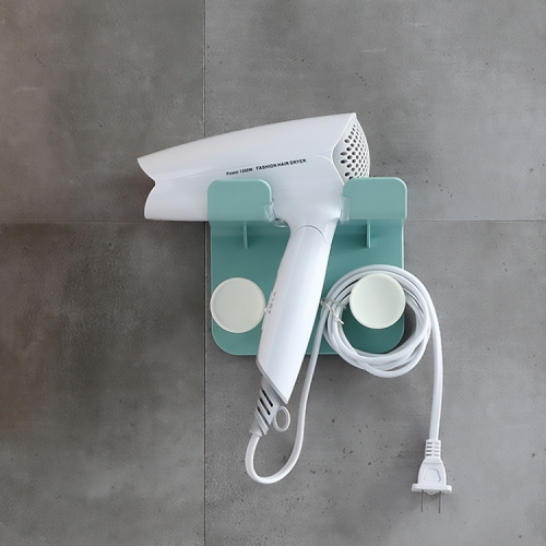 

Bathroom Hair Dryer Rack Wall-mounted Hair Dryer Simple Rack(Light Green)