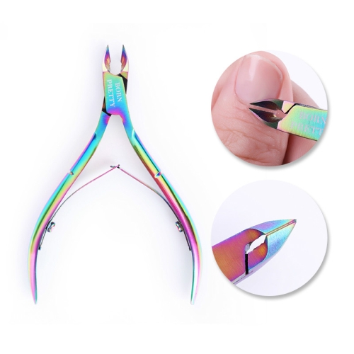 

5 PCS Nail Cuticle Nipper Cutter Rainbow Clipper Scissor Dead Skin Remover Trimming Manicure Nail Art Tool