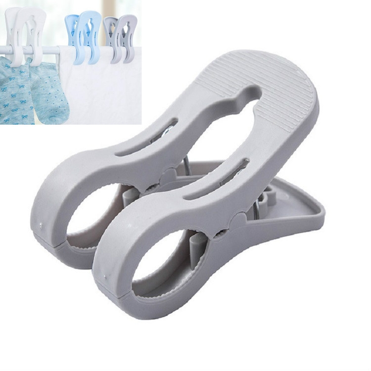 

10 PCS Hanging Quilt Plastic Big Clip Household Clothespin(Grey)