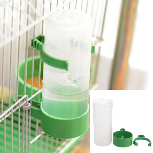 

10 PCS Practical Birds Feeding Equipment Parrot Bird Drinker Watering Feeder with Clip(L)