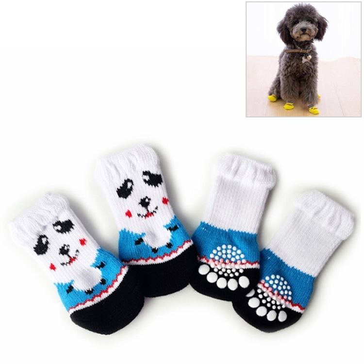 

2 Pairs Cute Puppy Dogs Pet Knitted Anti-slip Socks(Panda)