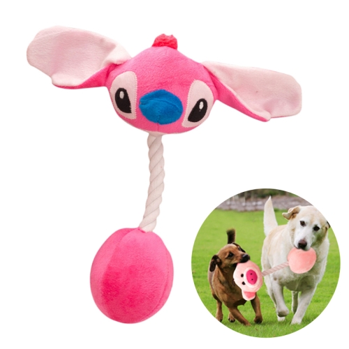 

Cartoon Pet Products Plush Toys Dog Toys Pet Cats Cute Biting Rope Sound Toys(red)