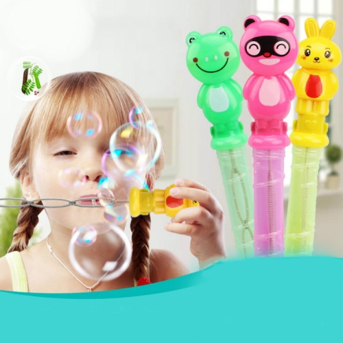 

24 PCS Cartoon Animal Bubble Sticks Bubble Blowing Toy, Random Color Style Delivery