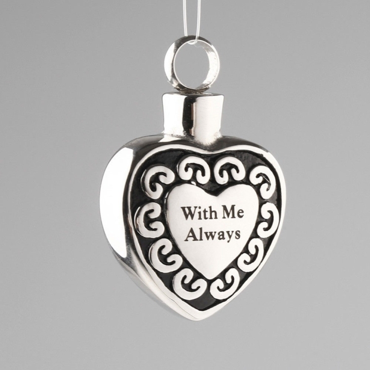 

Commemorating A Loved One Pet Bones Hair Stainless Steel Heart-shaped Urn Box Pendant