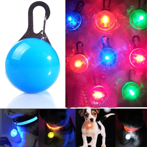 

LED Flashlight Dog Cat Collar Glowing Pendant Luminous Bright Decoration Collars(Blue)