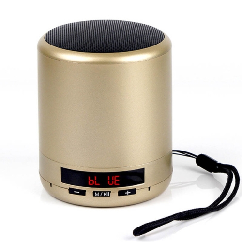 

Mini Portable Bluetooth Speaker Wireless Column Bass Sound Stereo Subwoofer Handsfree AUX TF Card USB MP3 Player for Phone PC(Golden)
