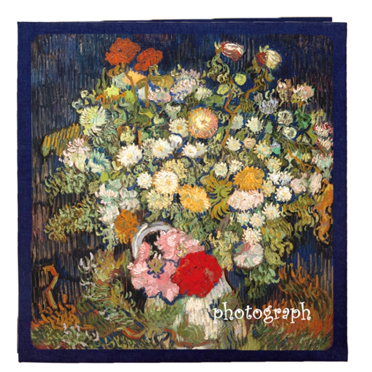 

Retro Art DIY Handmade Photo Album Self-Adhesive Film Album, Colour:18 inch Bouquet(30 White Card Inner Pages)