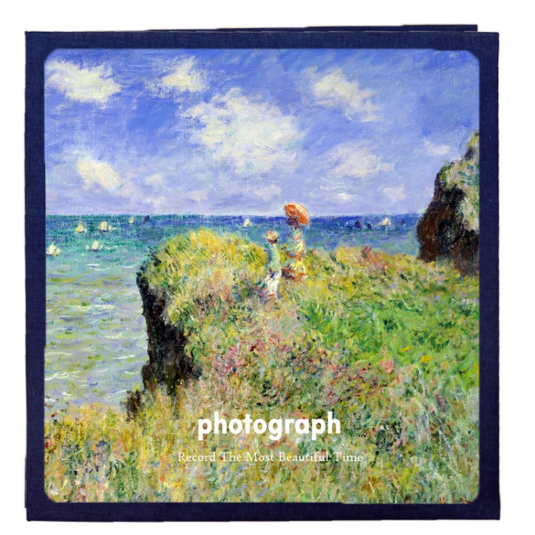 

Art Retro DIY Pasted Film Photo Album Family Couple Commemorative Large-Capacity Album, Colour:18 inch Walking(40 White Card Inner Pages)