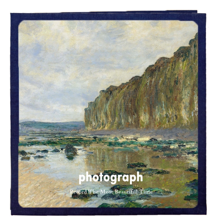

Art Retro DIY Pasted Film Photo Album Family Couple Commemorative Large-Capacity Album, Colour:18 inch Bouvier Cliff(60 White Card Inner Pages)
