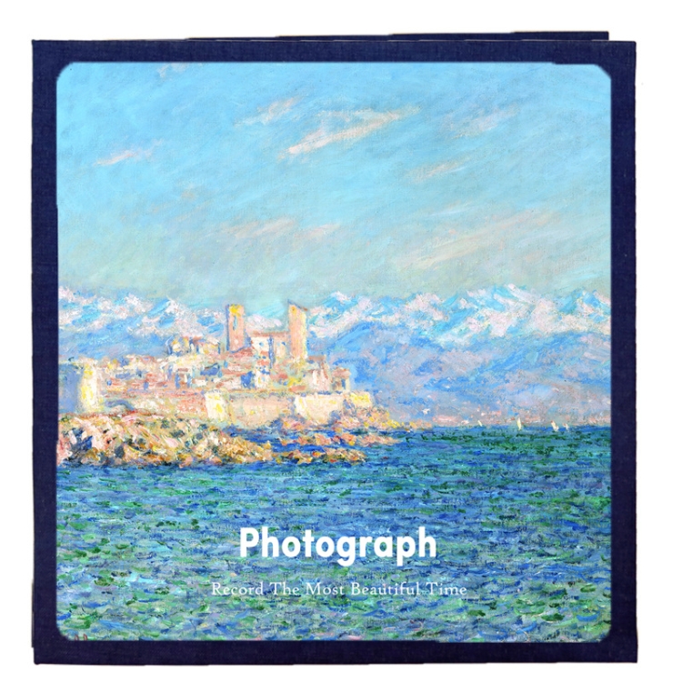 

Art Retro DIY Pasted Film Photo Album Family Couple Commemorative Large-Capacity Album, Colour:18 inch Castle(60 White Card Inner Pages)