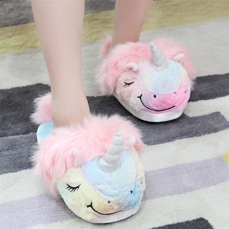 

Unicorn Kawaii Home Soft Warm Mood Home Star Plush Slippers Cartoon plush Shoes Toys
