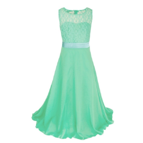 

Long Lace Chiffon Tube Top Princess Dress Children's Dress Piano Costume, Size:8/110cm(Light Green)