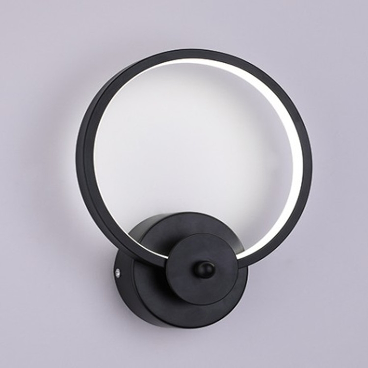 

Creative Aluminum Die-casting Bedroom Bedside Stairs Hotel Room Aisle LED Wall Lamp, Color Temperature:Warm White, Model:Q-4(Black)